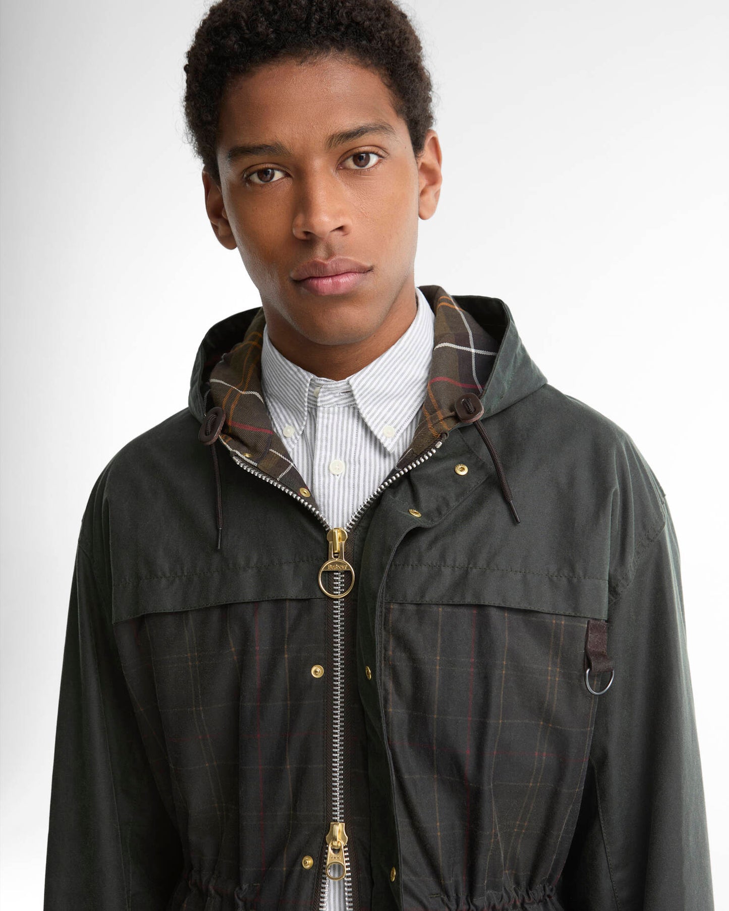 Barbour Icons Tartan Durham Waxed Jacket
