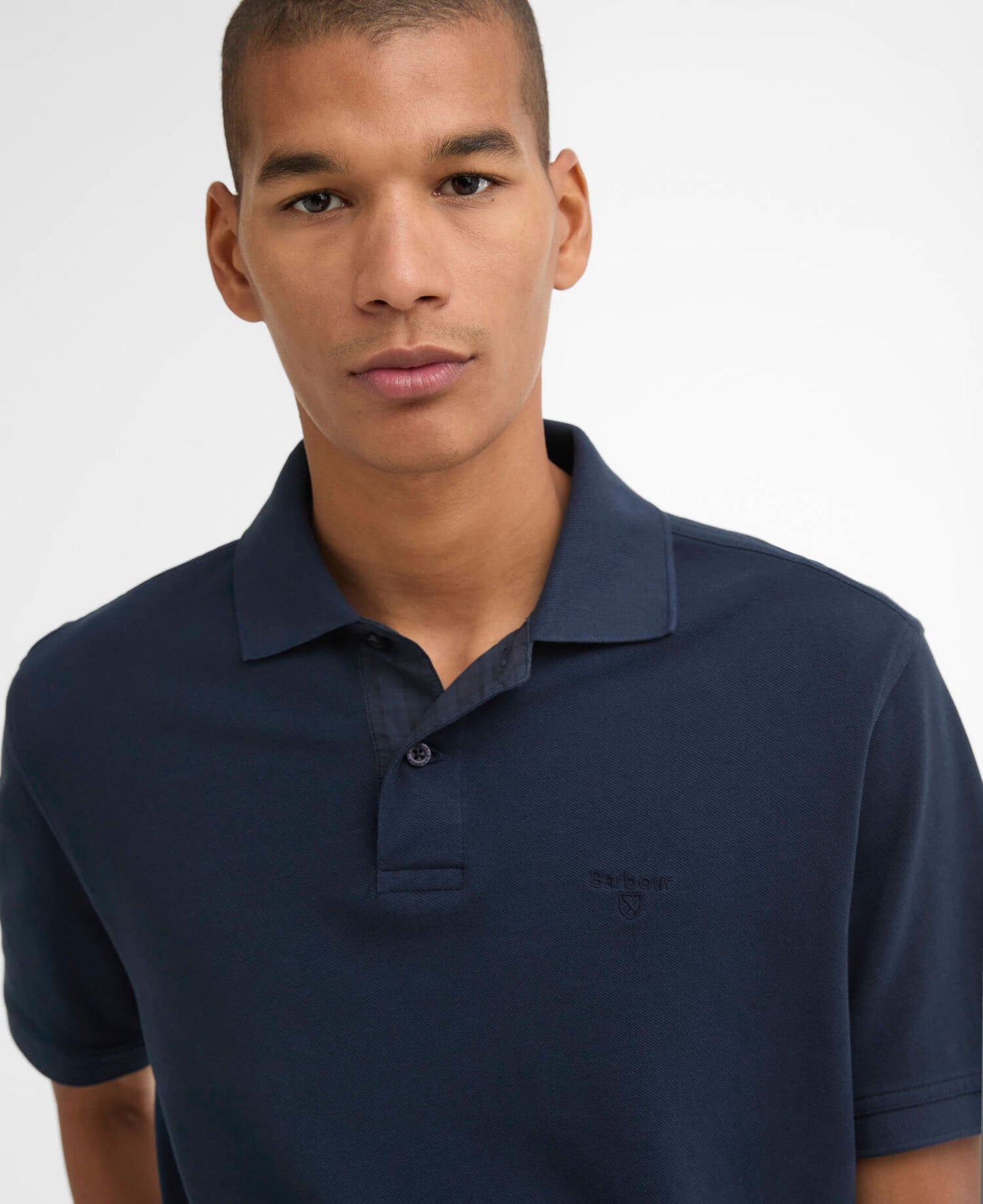 Barbour Washed Tartan Tailored Pique Polo