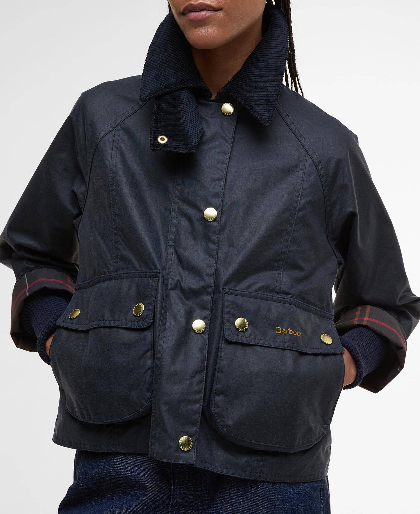 Barbour Cropped Beadnell Waxed Jacket