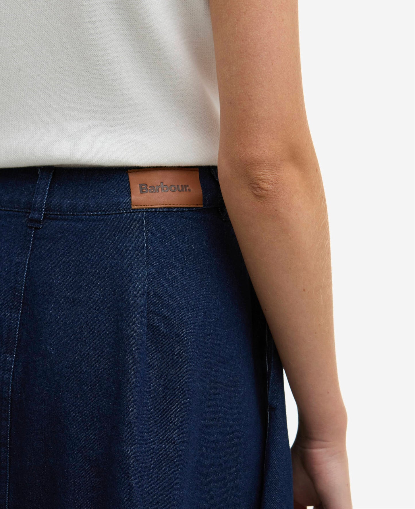 Barbour Maia Denim Midi Skirt
