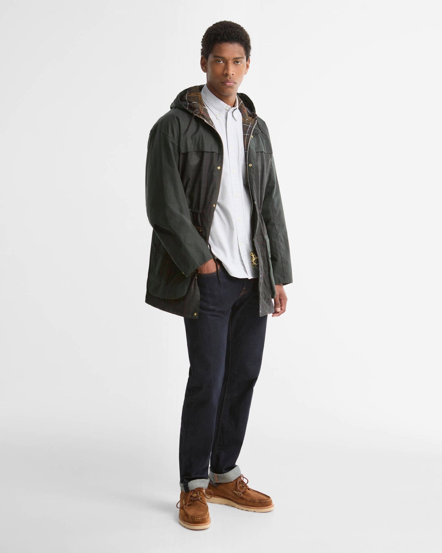 Barbour Icons Tartan Durham Waxed Jacket