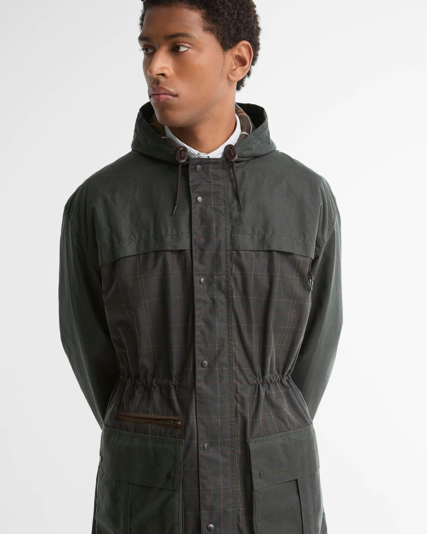 Barbour Icons Tartan Durham Waxed Jacket