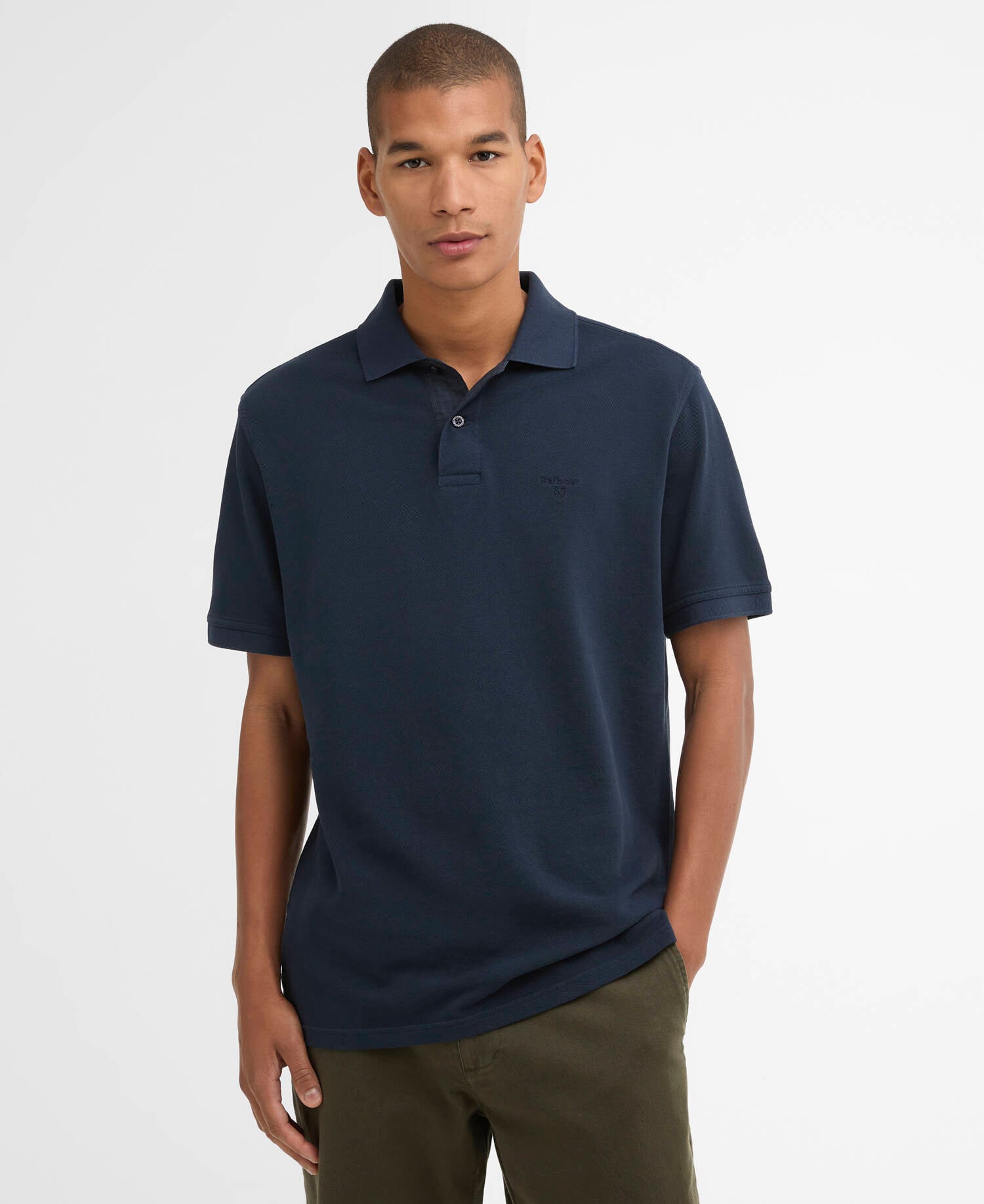 Barbour Washed Tartan Tailored Pique Polo