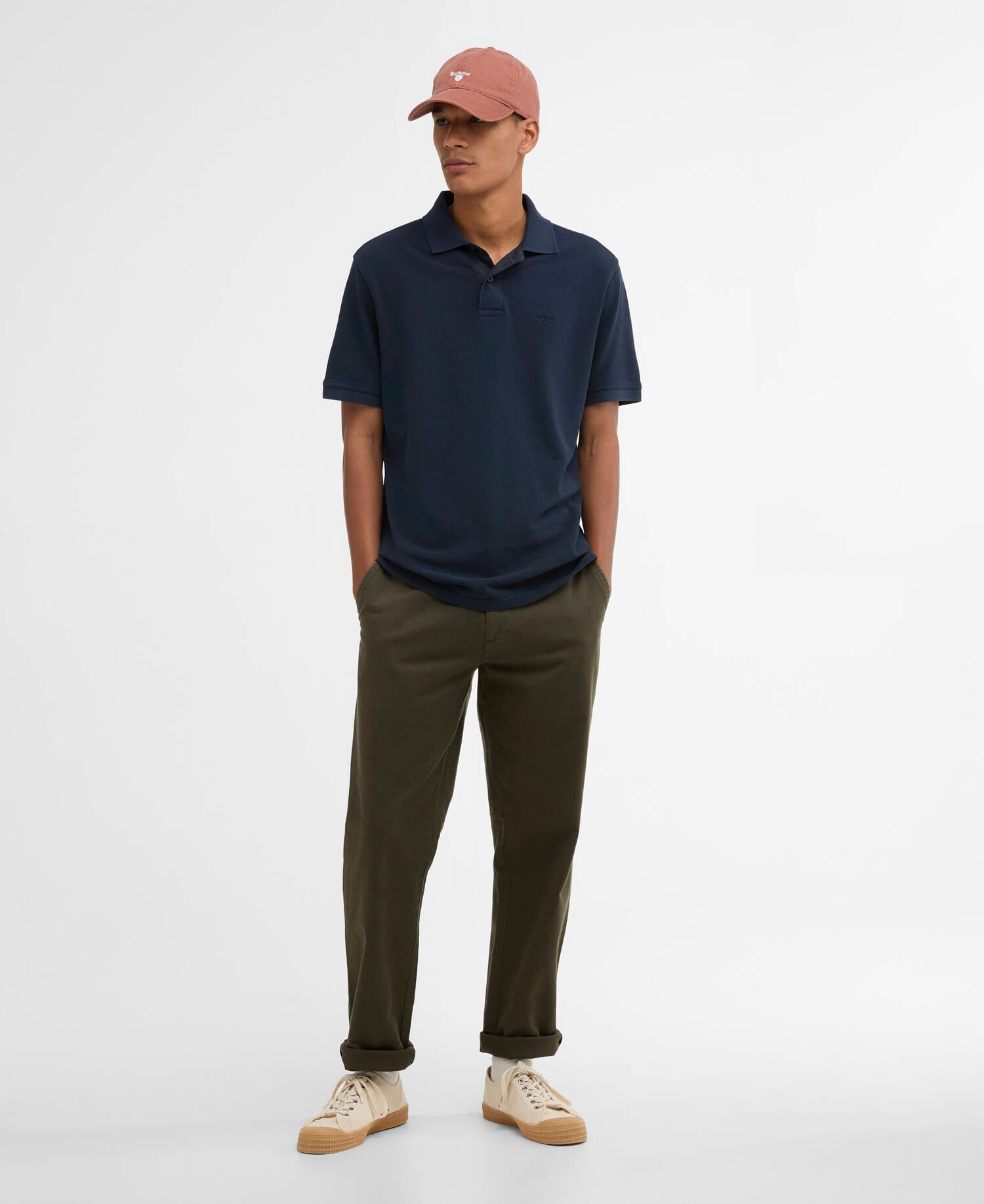 Barbour Washed Tartan Tailored Pique Polo