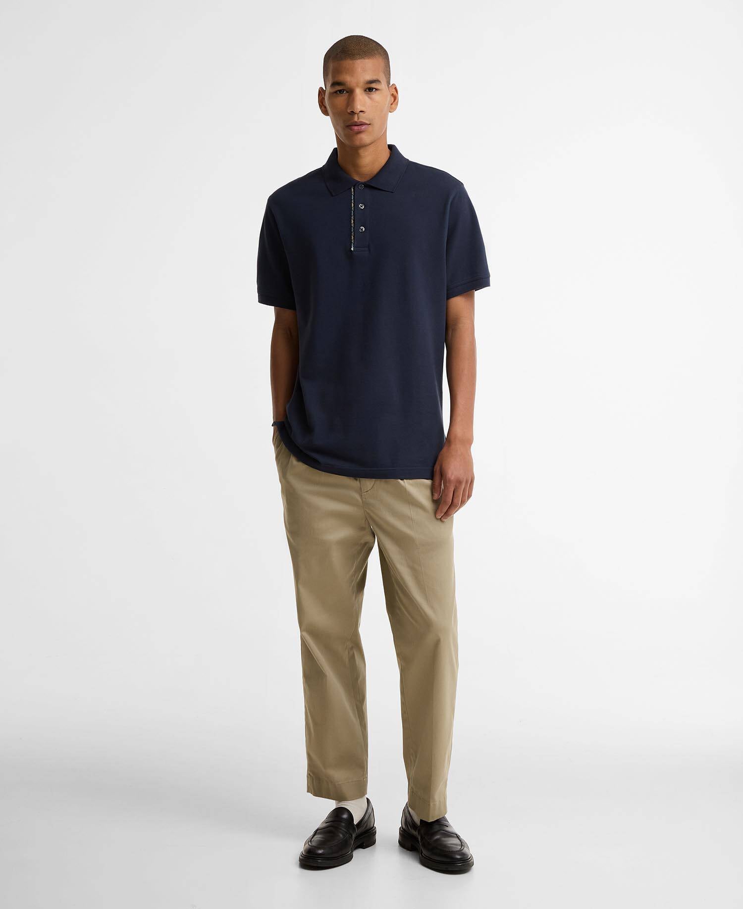 Barbour Reston Tartan Trim Tailored Polo Shirt