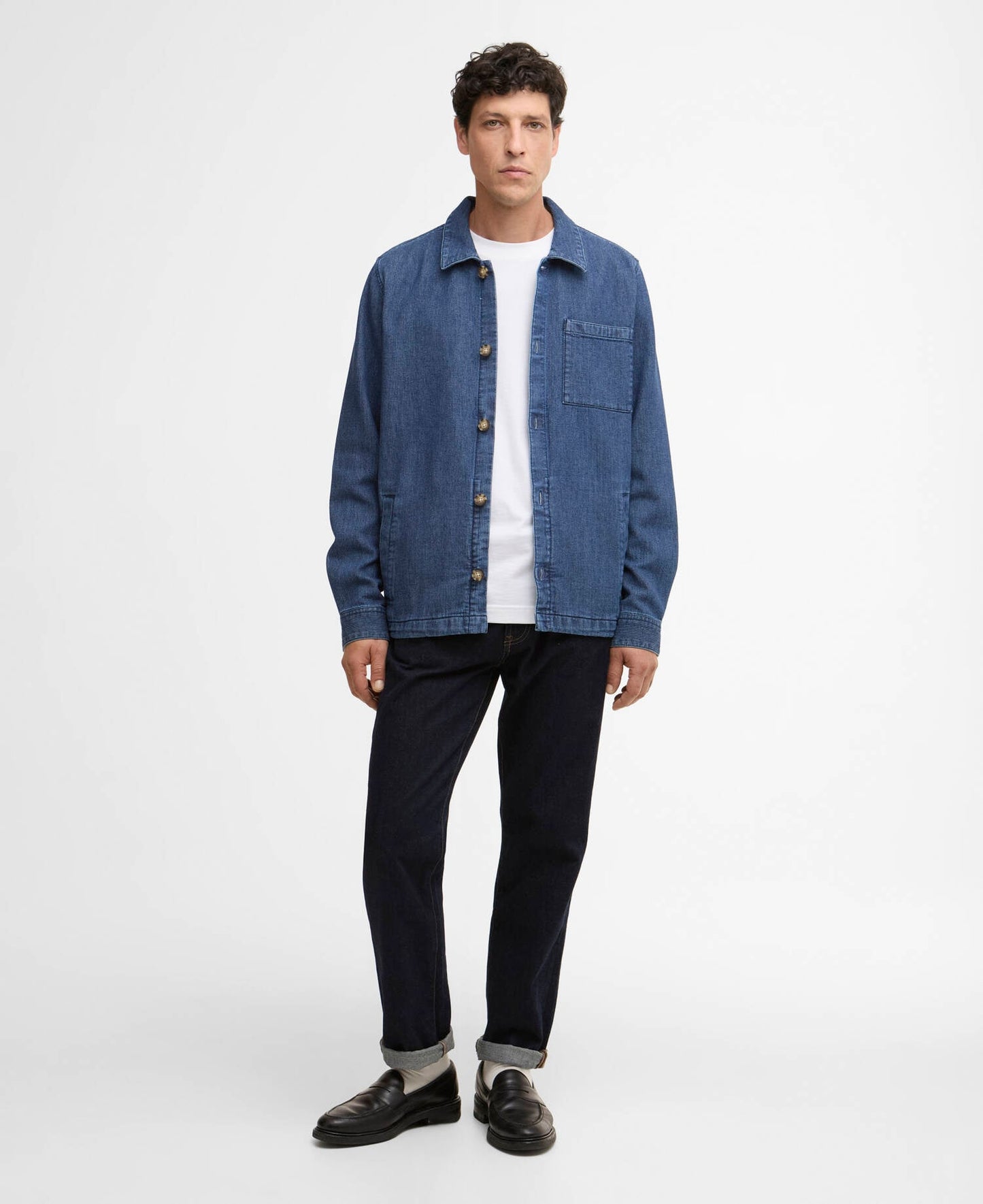 Barbour Aickmen Textured Denim Overshirt