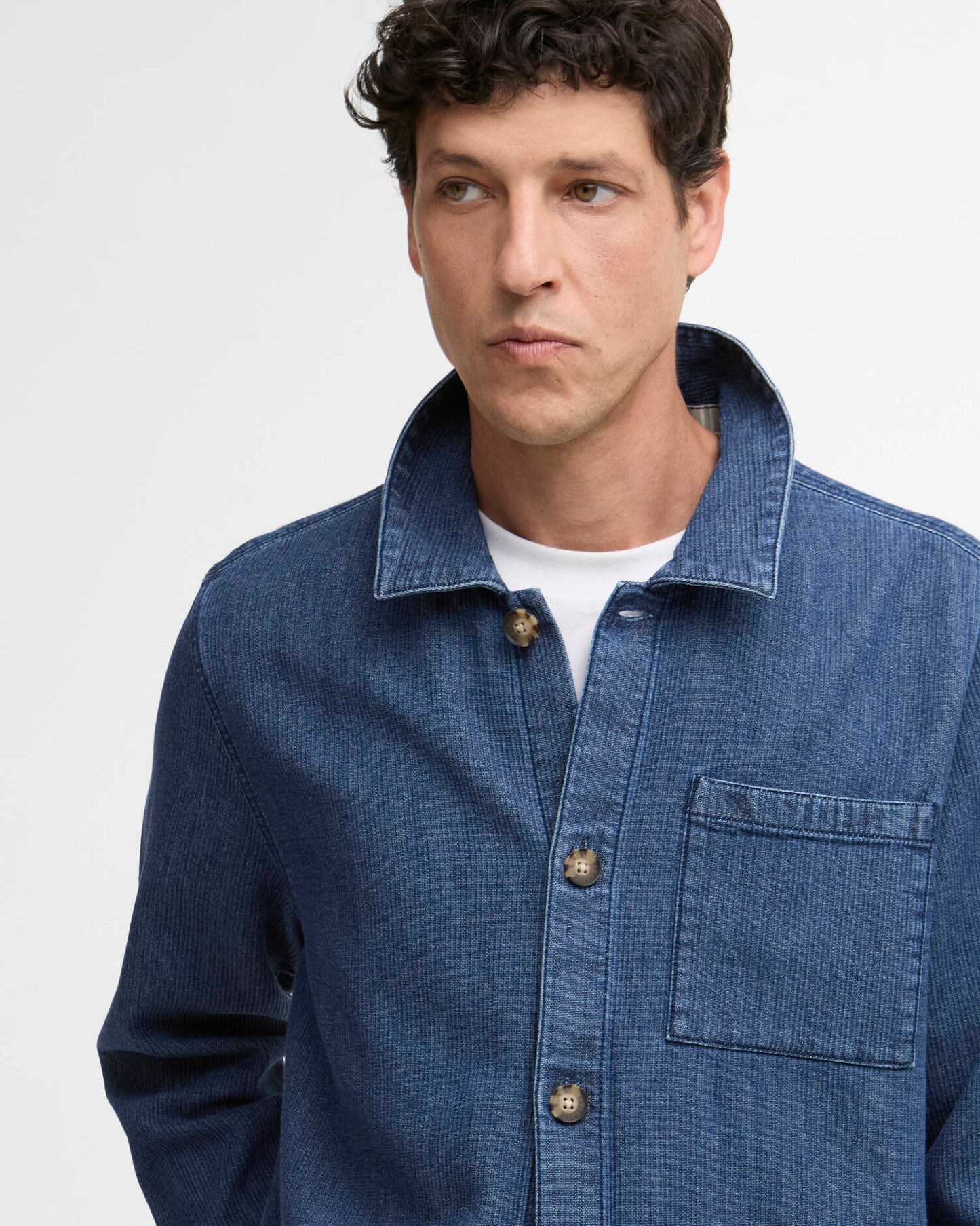 Barbour Aickmen Textured Denim Overshirt