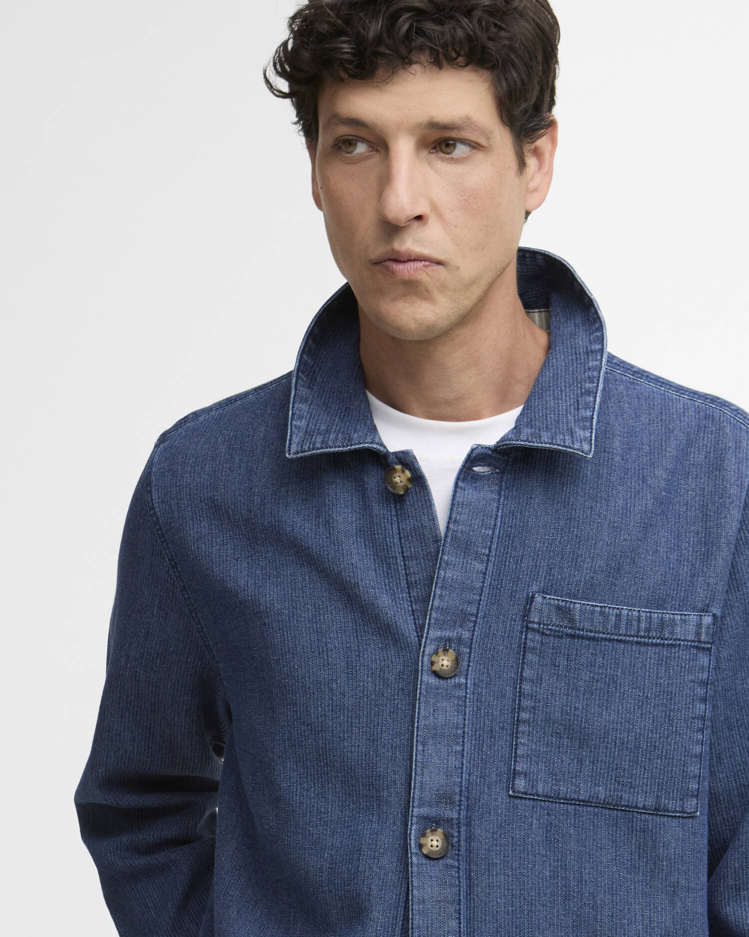 Barbour Aickmen Textured Denim Overshirt