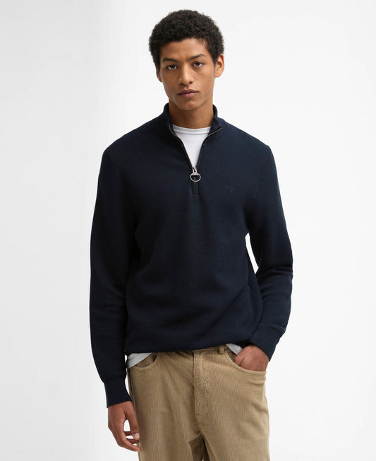 Barbour Essential Honeycomb Quarter-Zip Jumper