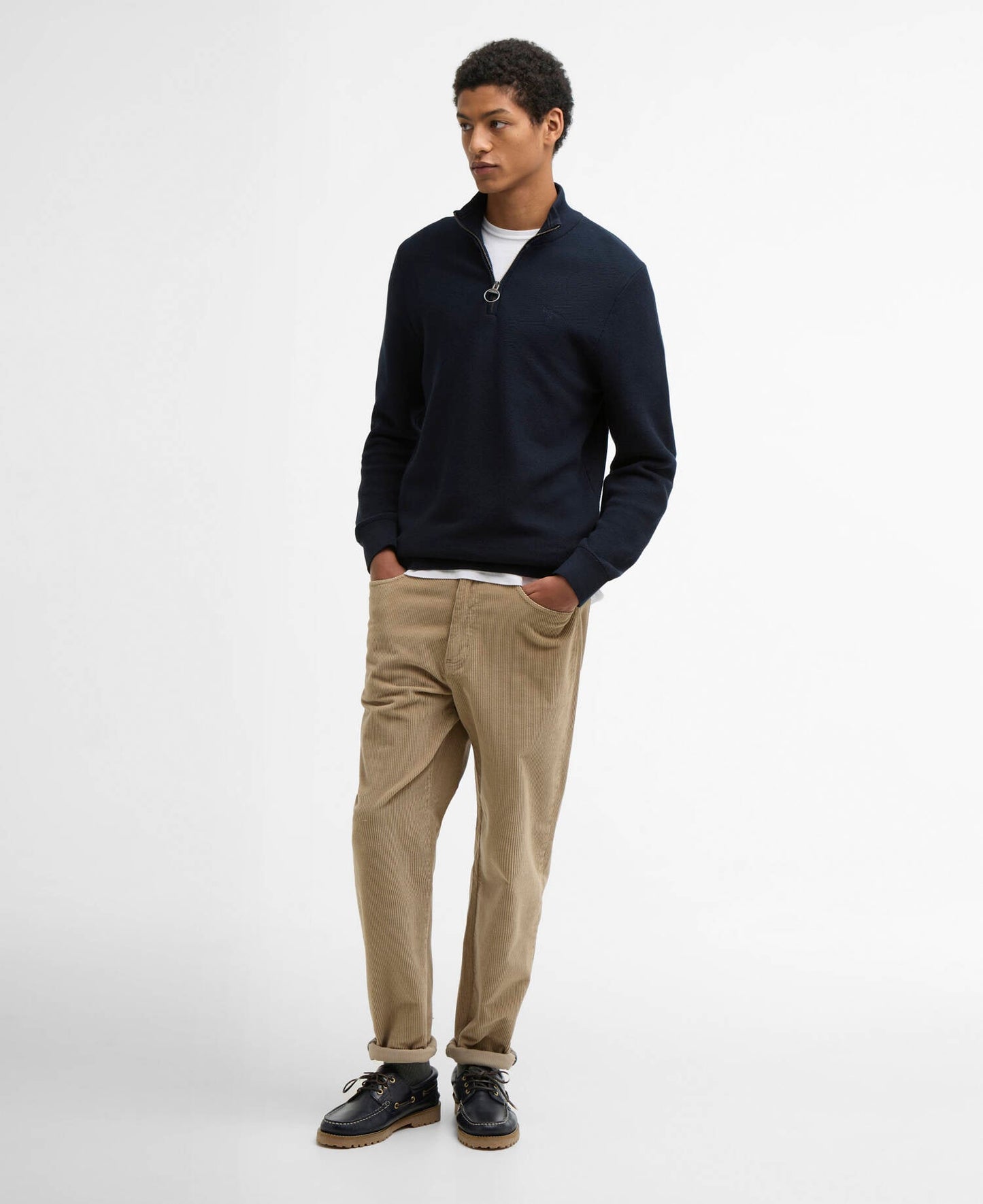 Barbour Essential Honeycomb Quarter-Zip Jumper