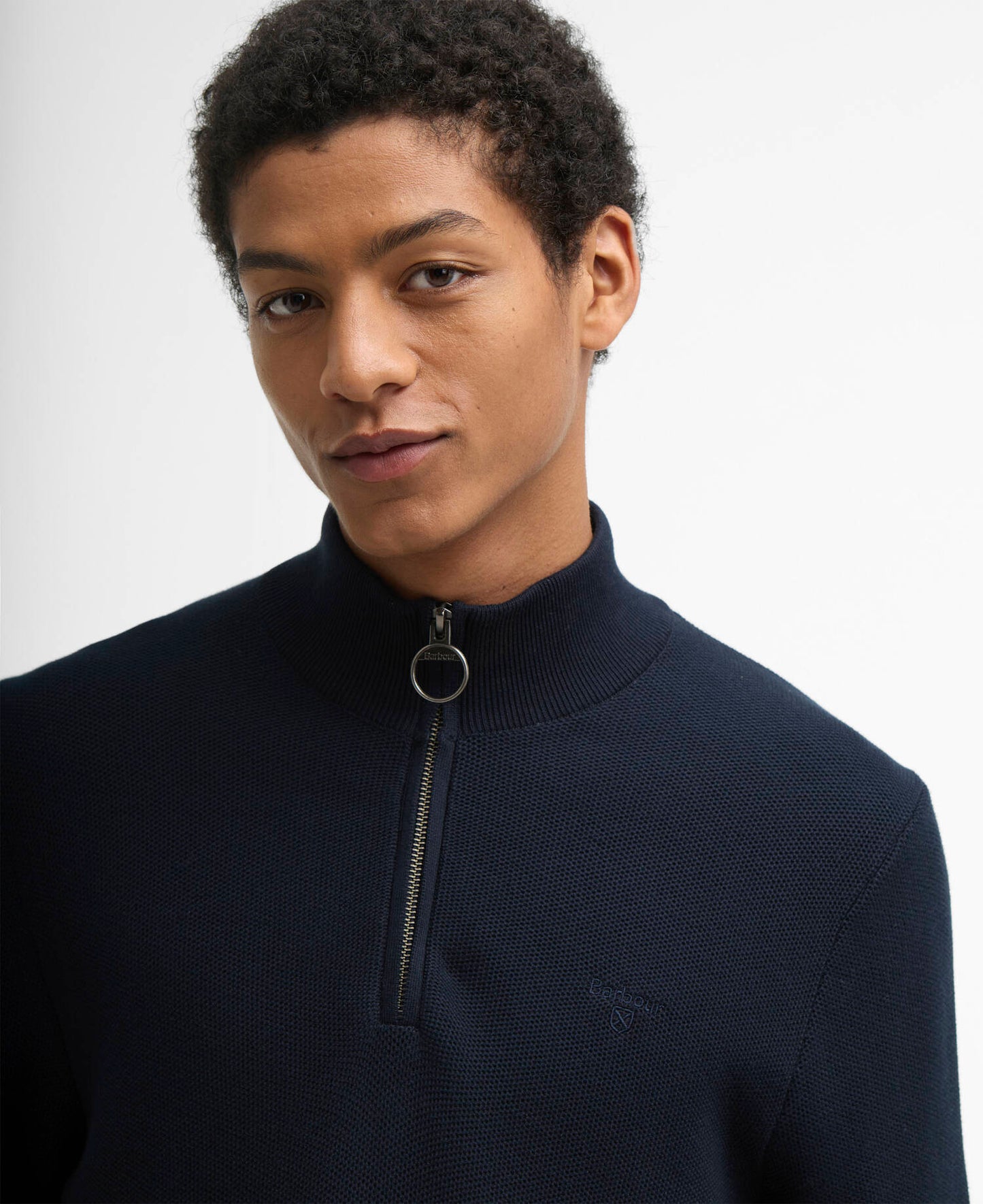 Barbour Essential Honeycomb Quarter-Zip Jumper