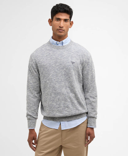 Barbour Flaxby Linen Blend Crew Neck