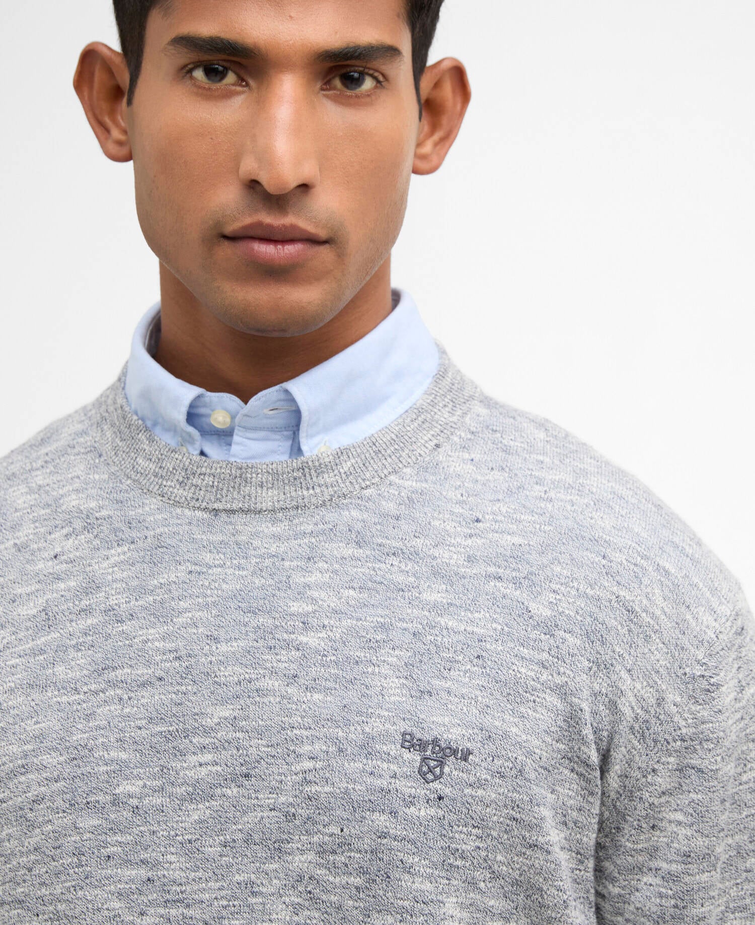 Barbour Flaxby Linen Blend Crew Neck