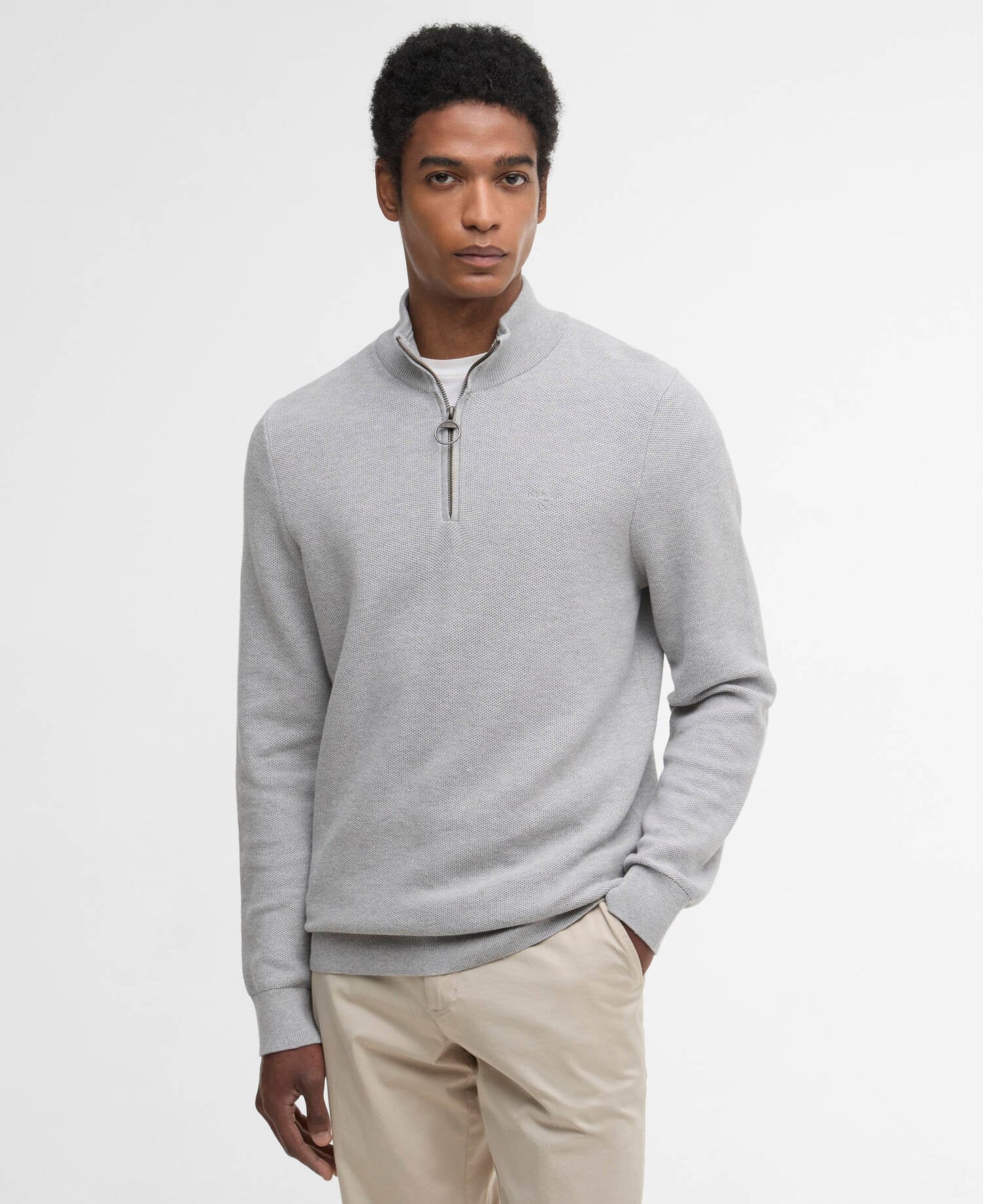 Barbour Essential Honeycomb Quarter-Zip Jumper
