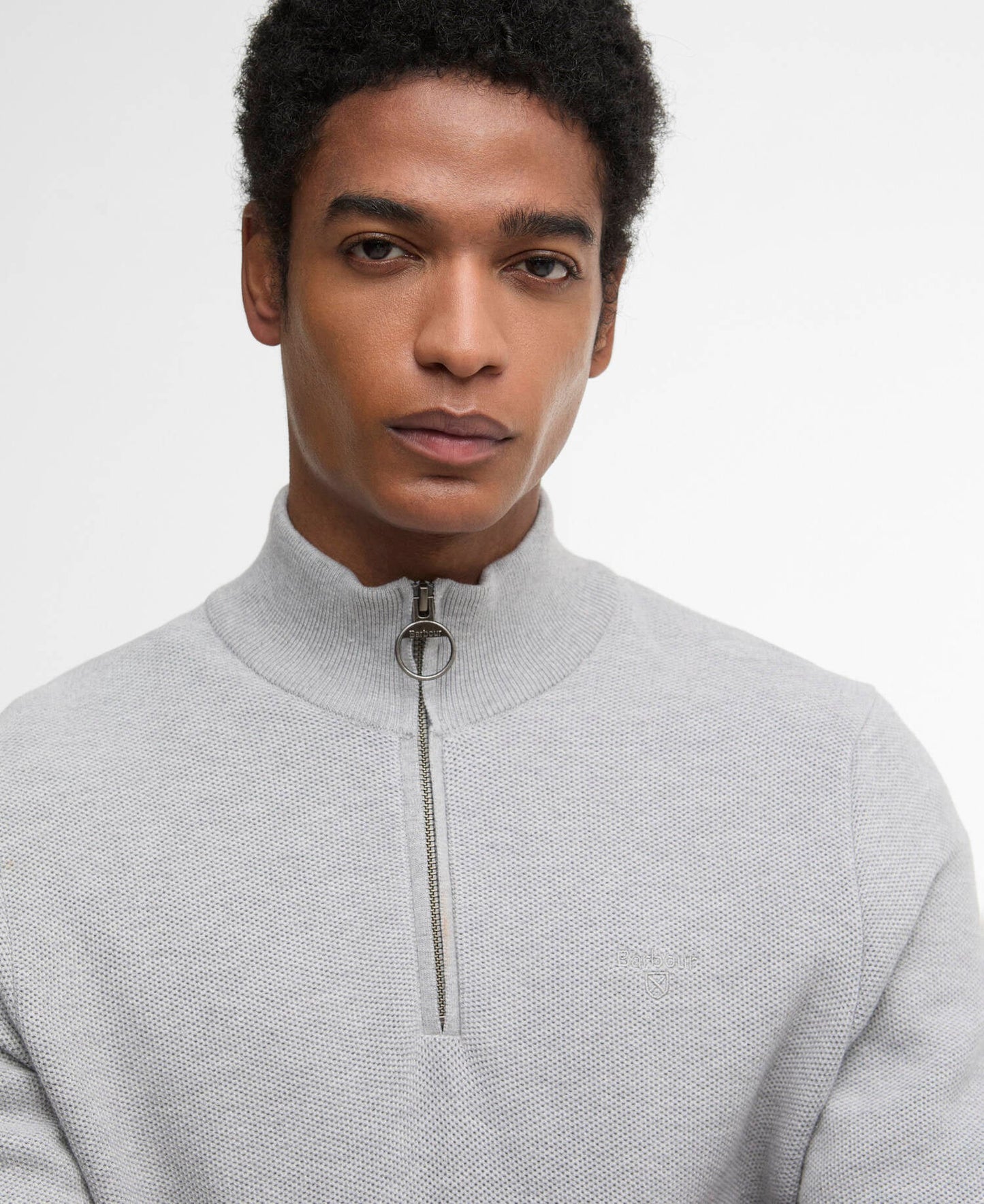 Barbour Essential Honeycomb Quarter-Zip Jumper