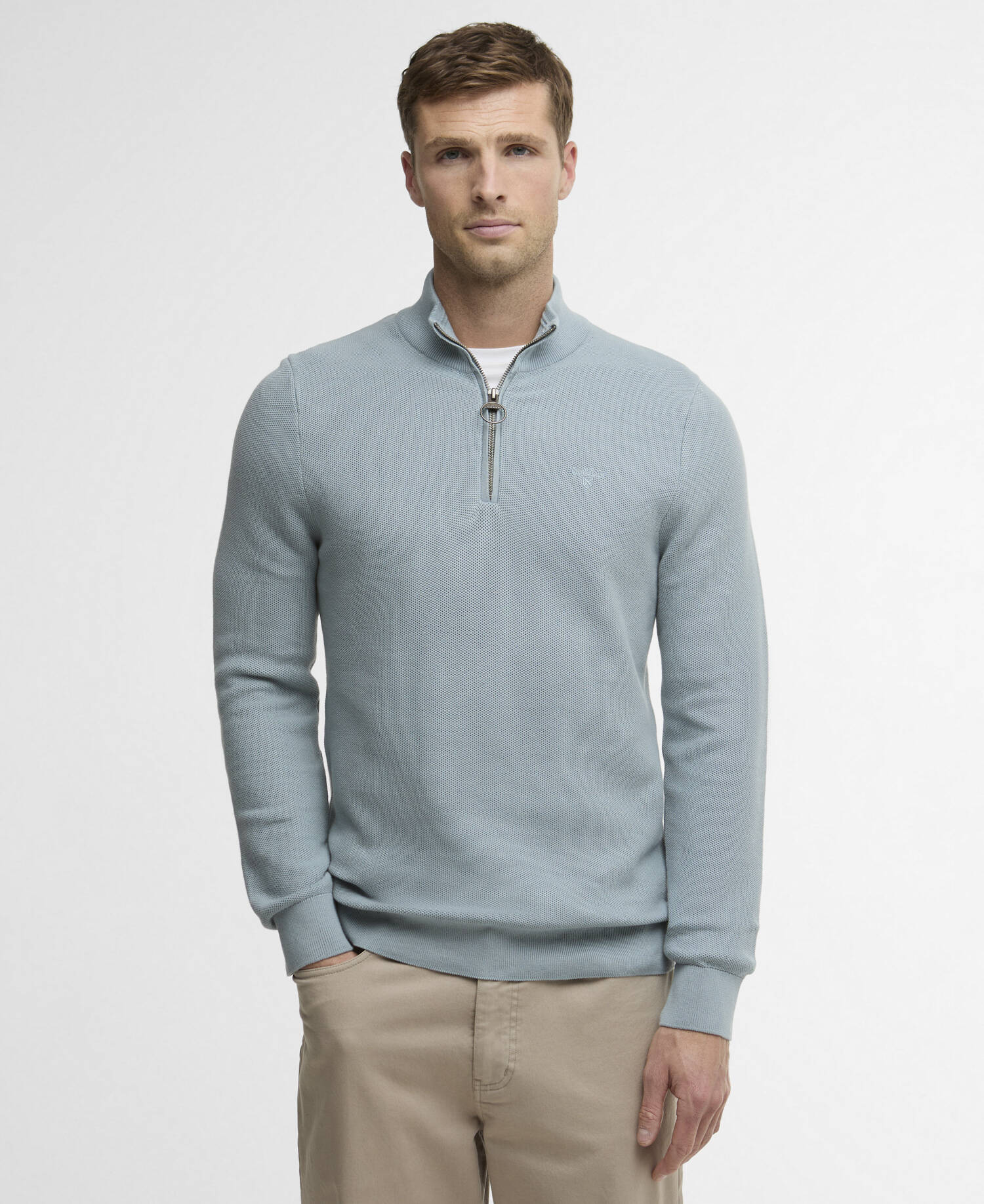 Barbour Essential Honeycomb Quarter-Zip Jumper