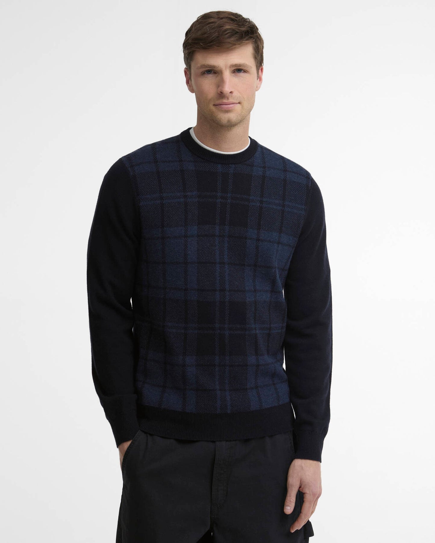 Barbour Mineral Tartan Crew Neck Jumper