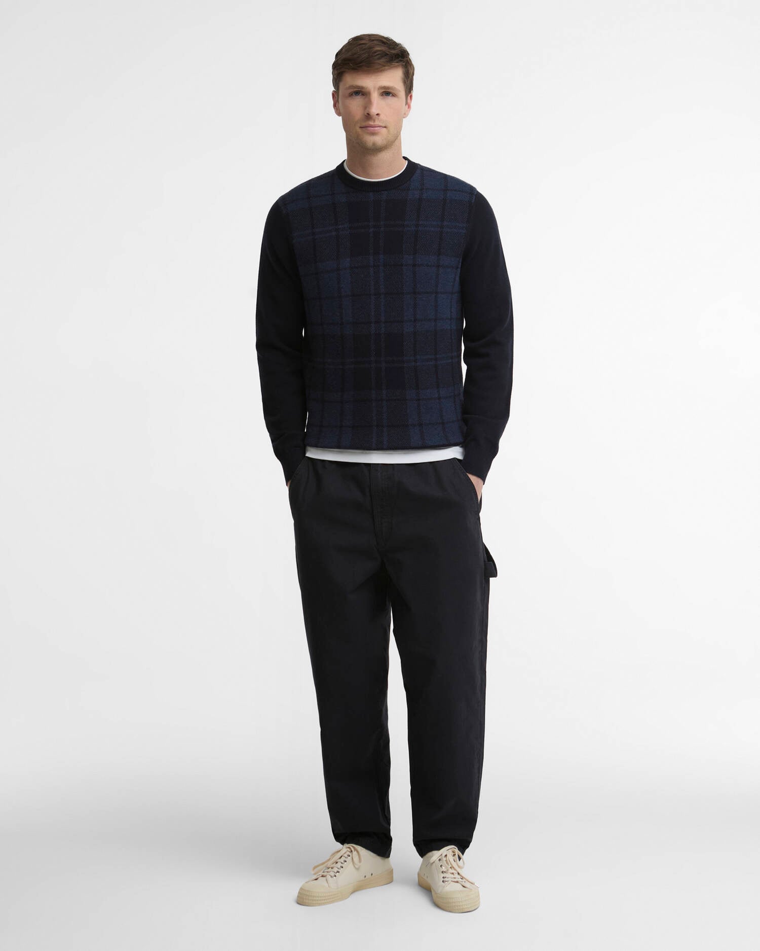 Barbour Mineral Tartan Crew Neck Jumper