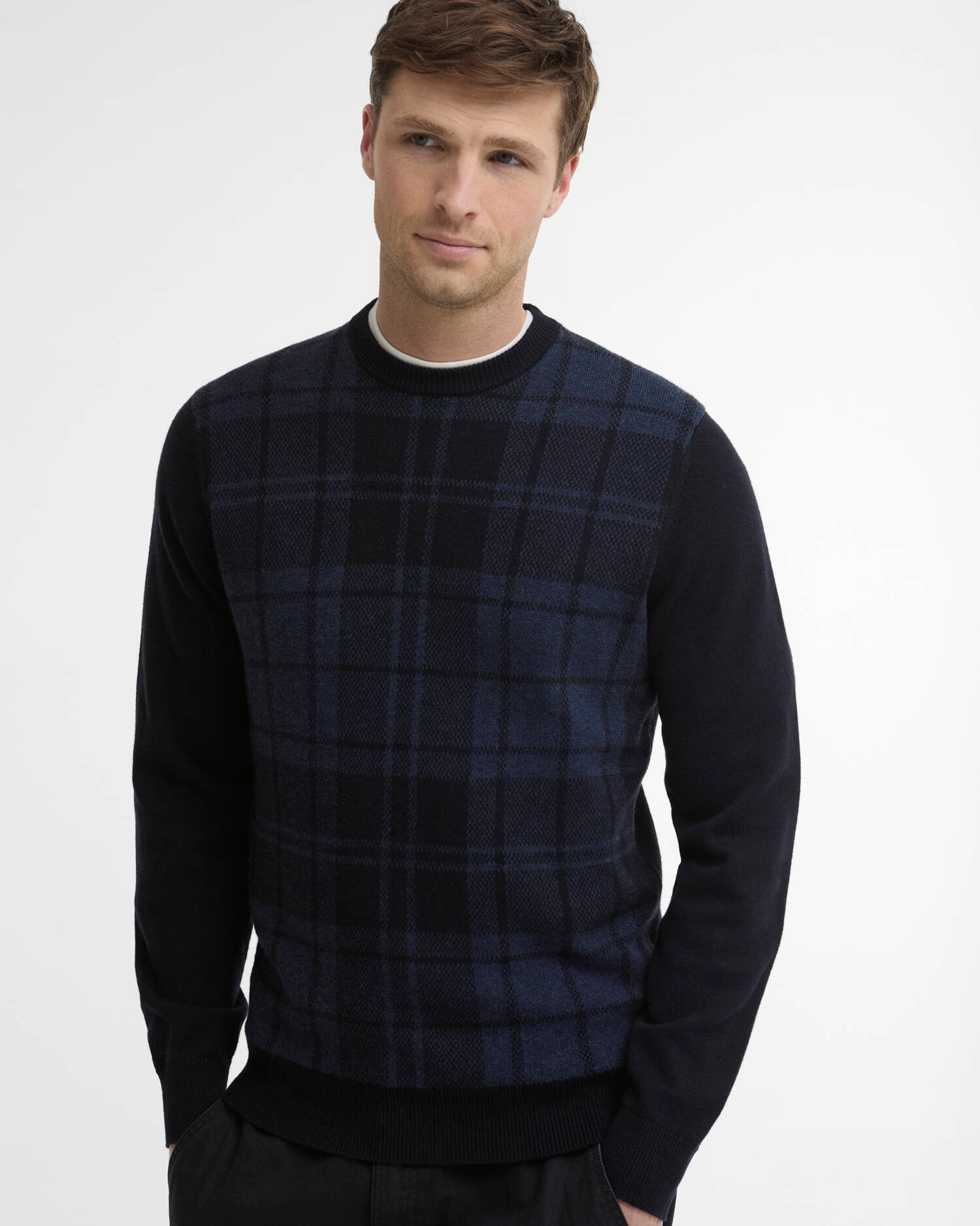 Barbour Mineral Tartan Crew Neck Jumper