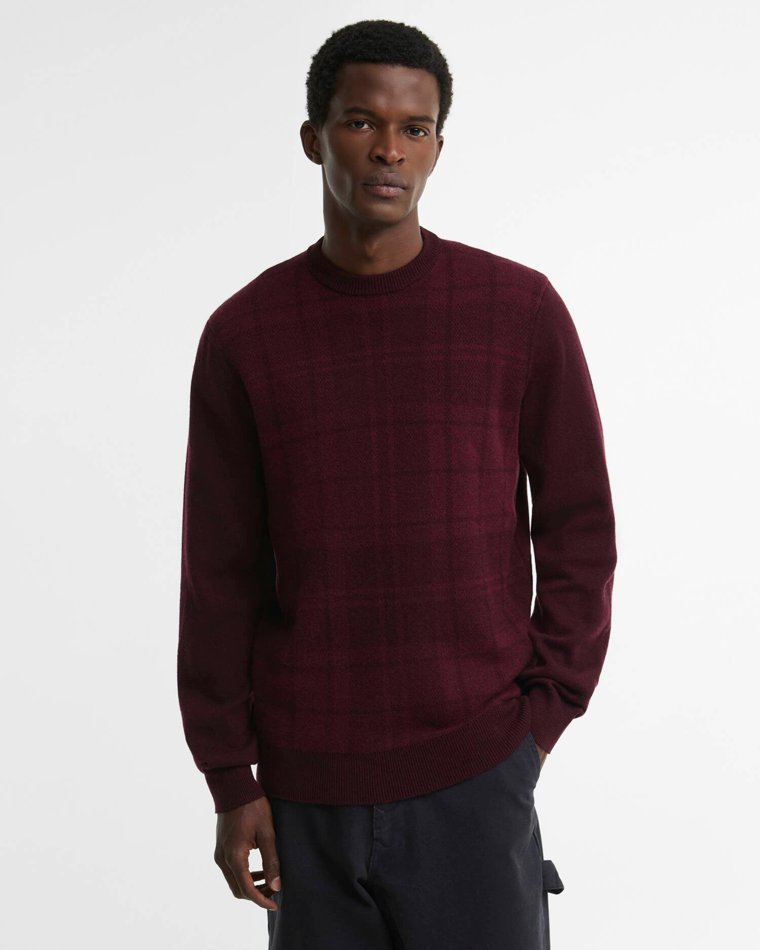 Barbour Mineral Tartan Crew Neck Jumper