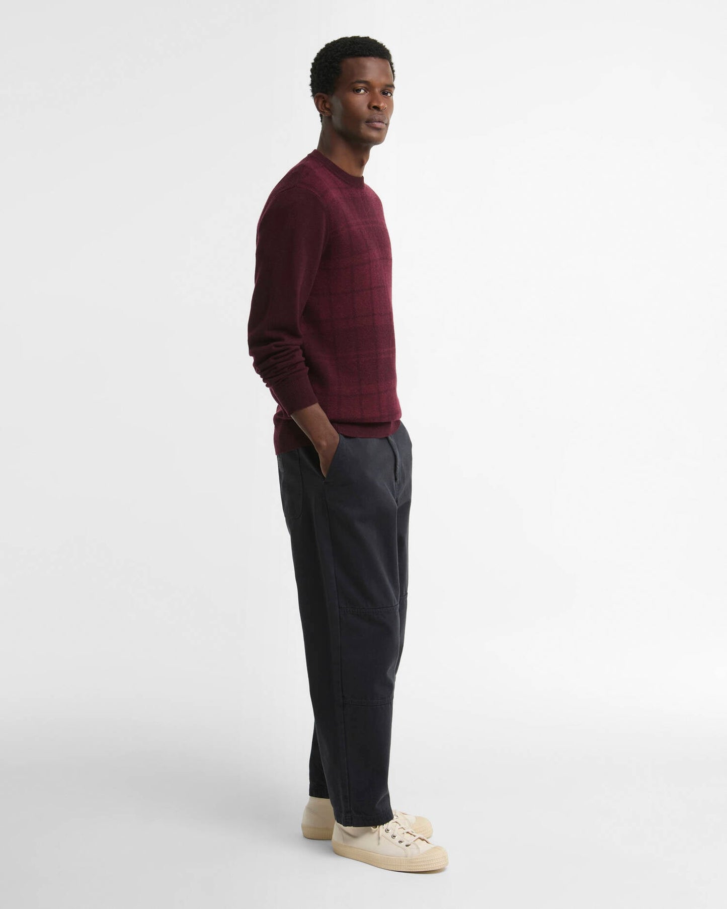 Barbour Mineral Tartan Crew Neck Jumper