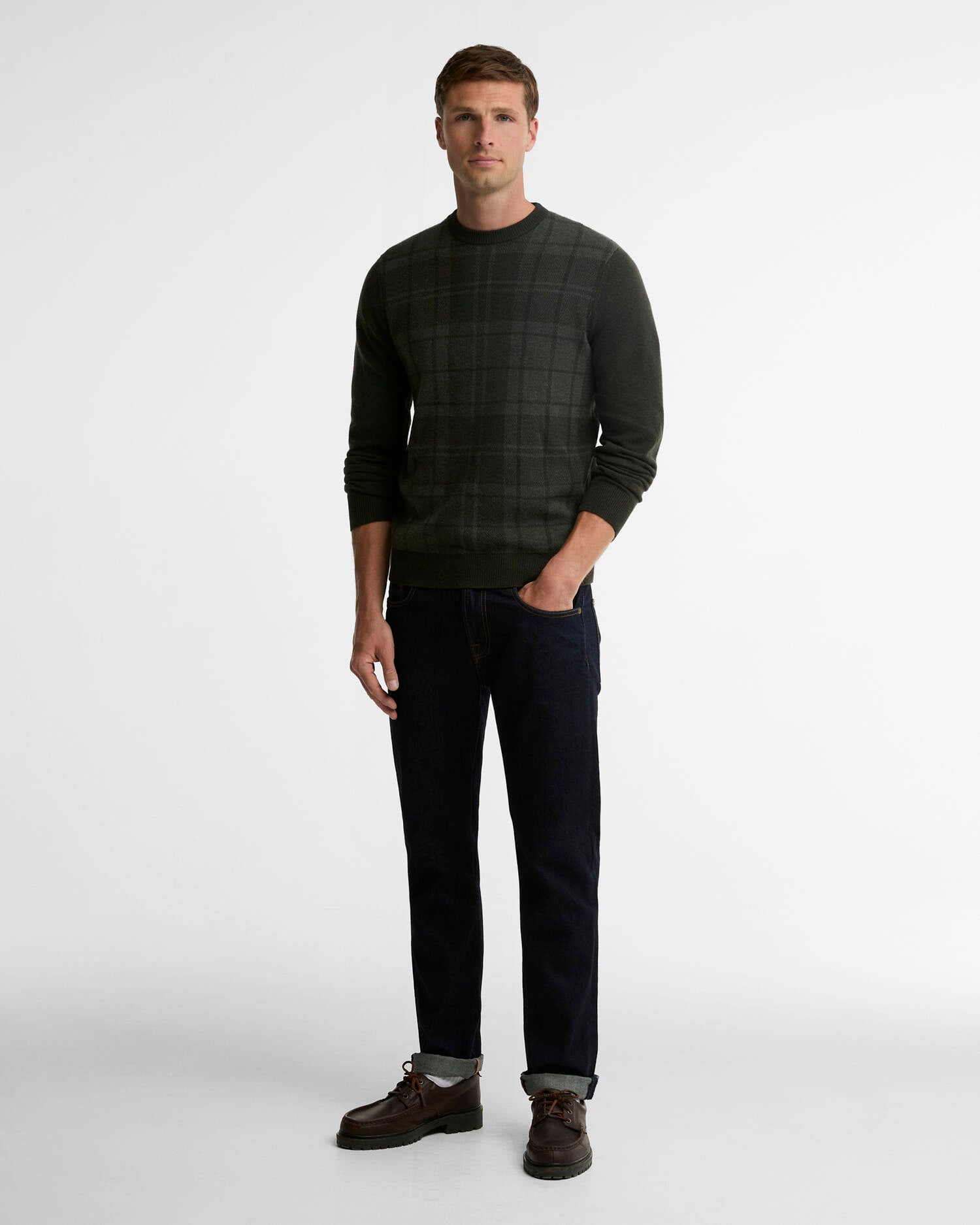 Barbour Mineral Tartan Crew Neck Jumper