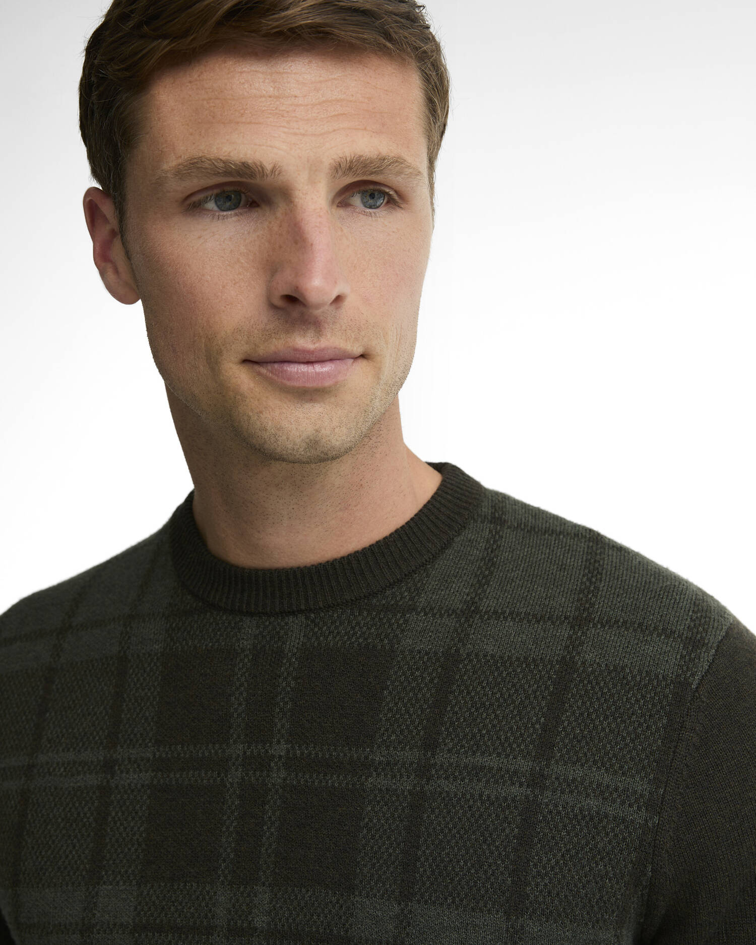 Barbour Mineral Tartan Crew Neck Jumper