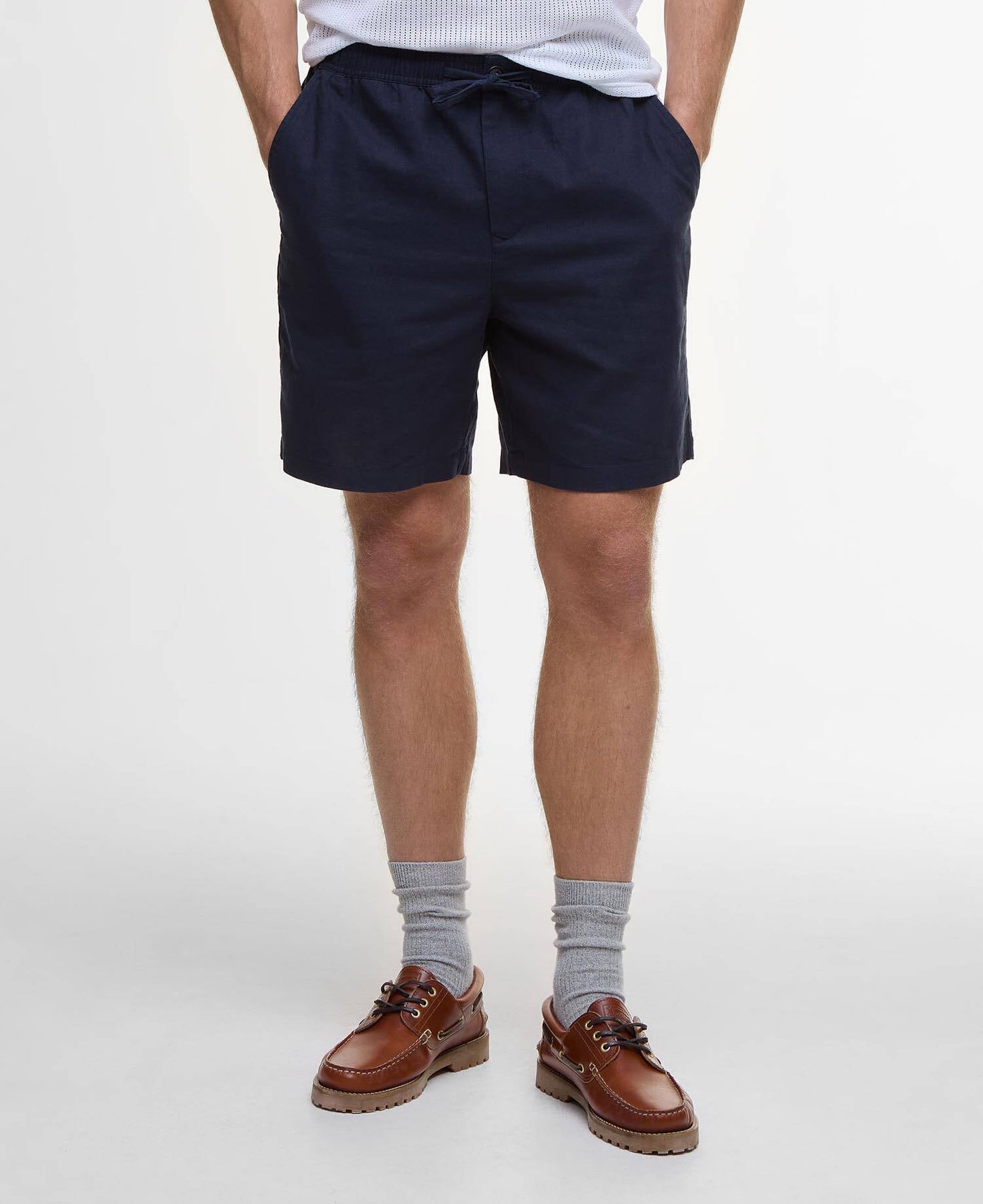 Barbour Cotton Linen Relaxed Shorts