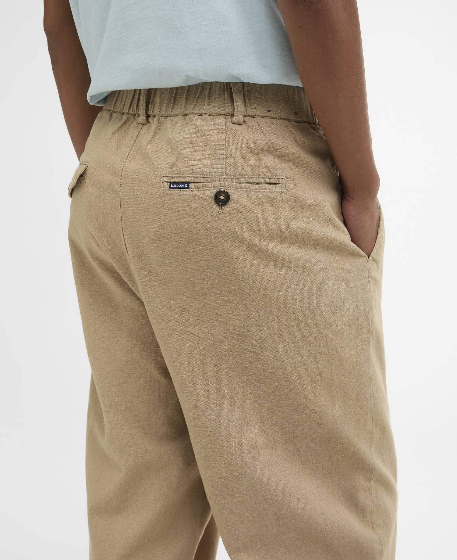 Barbour Cotton Linen Relaxed Trouser