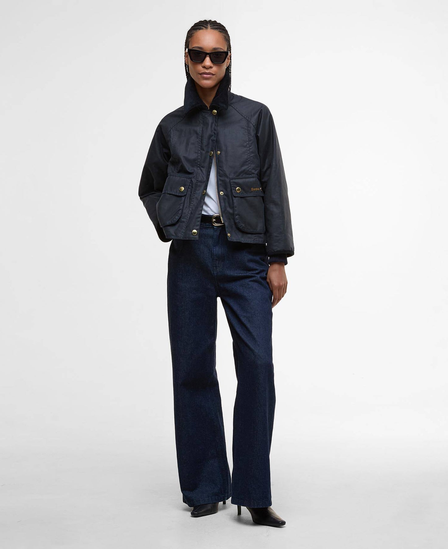 Barbour Cropped Beadnell Waxed Jacket