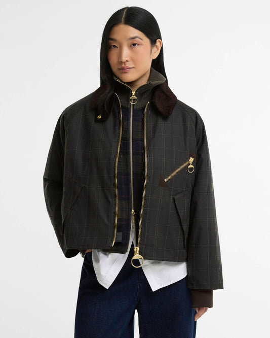 Barbour Arlene Checked Waxed Jacket