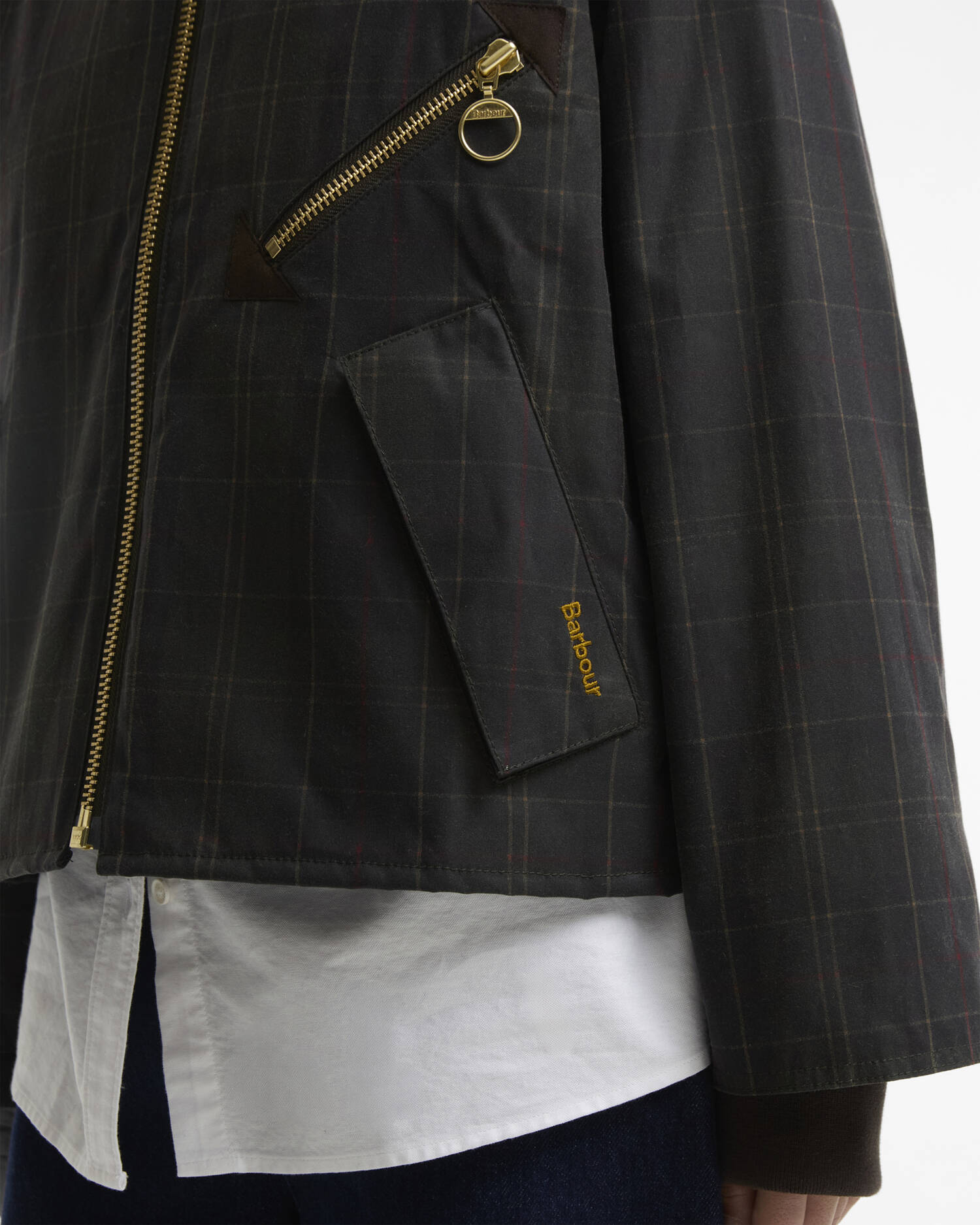 Barbour Arlene Checked Waxed Jacket