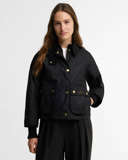 Barbour Cropped Beadnell Waxed Jacket
