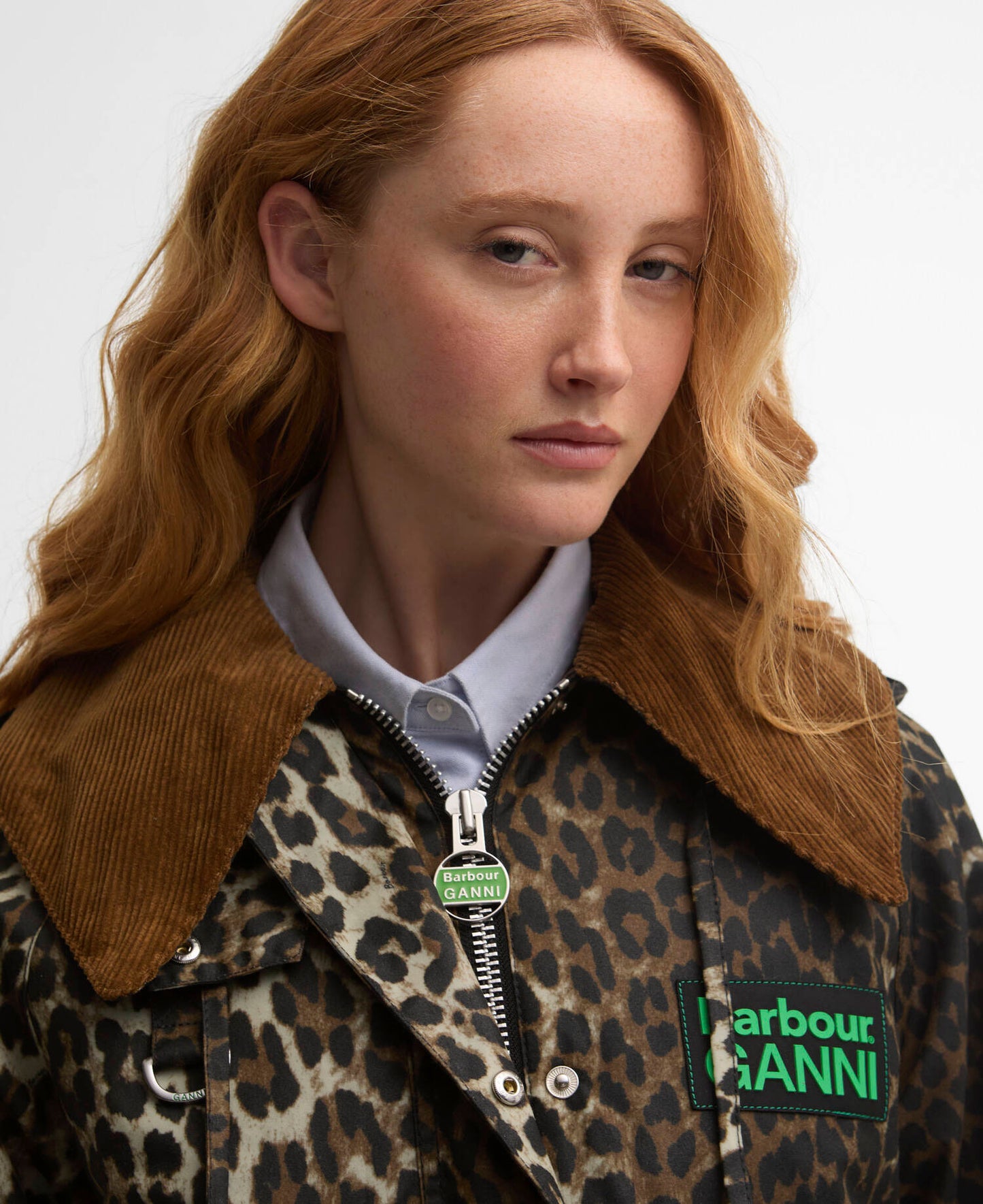 Barbour Barbour x GANNI Leopard Print Waxed Anorak