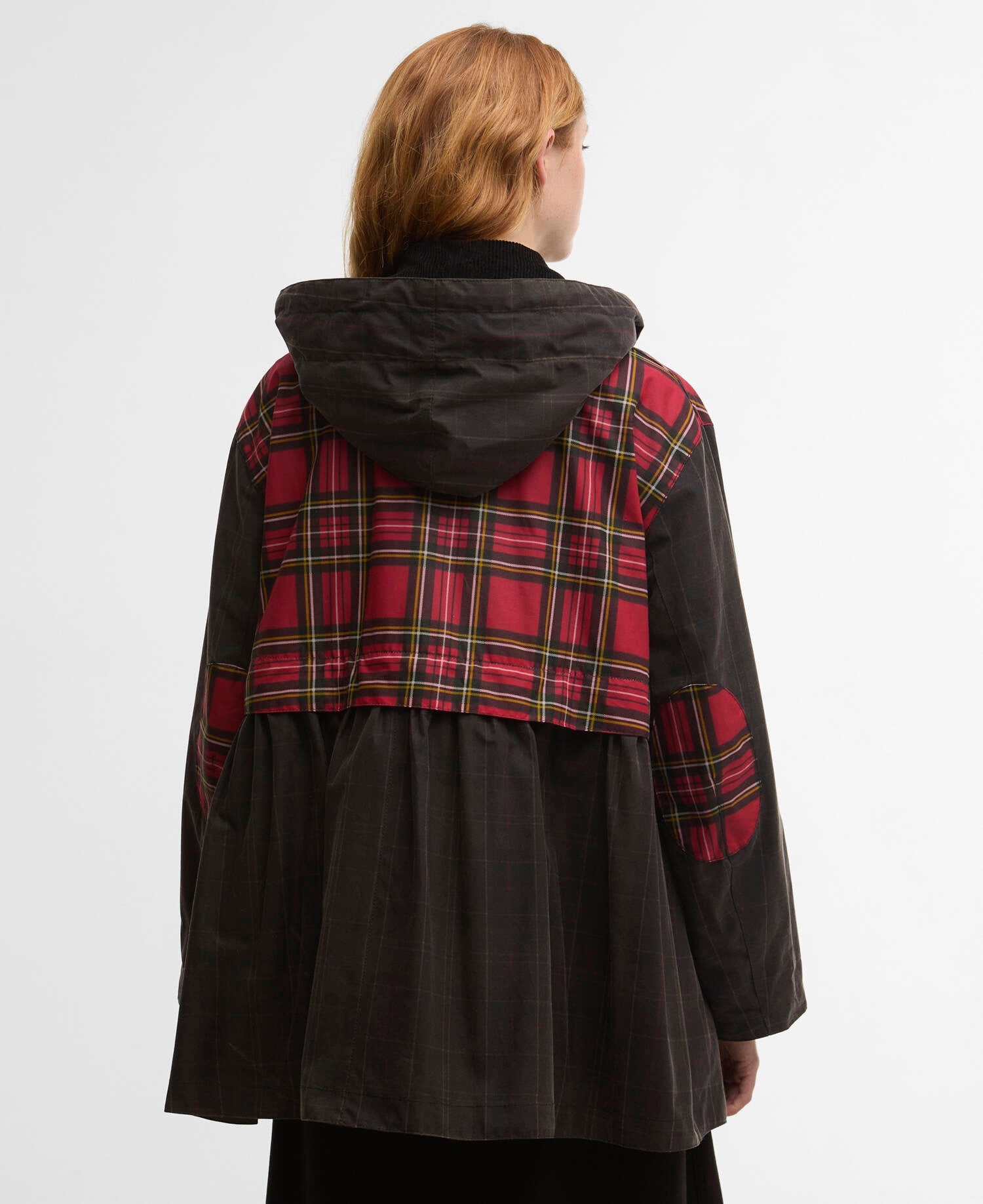 Barbour Barbour x GANNI Tartan Peplum Waxed Jacket