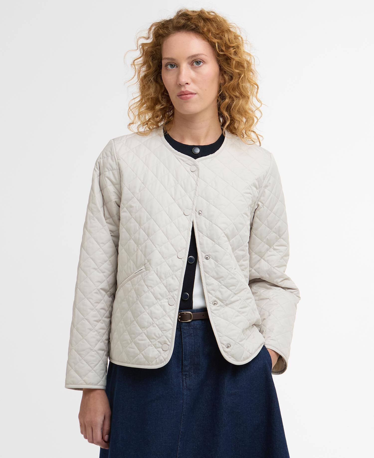 Barbour Cashel Collarless Quilted Jacket