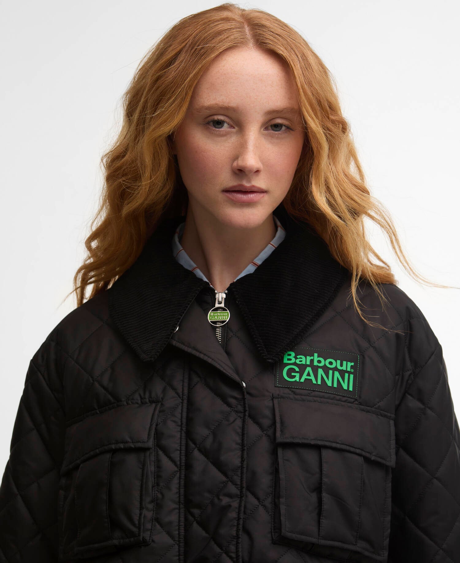 Barbour Barbour x GANNI Peplum Longline Quilted Jacket