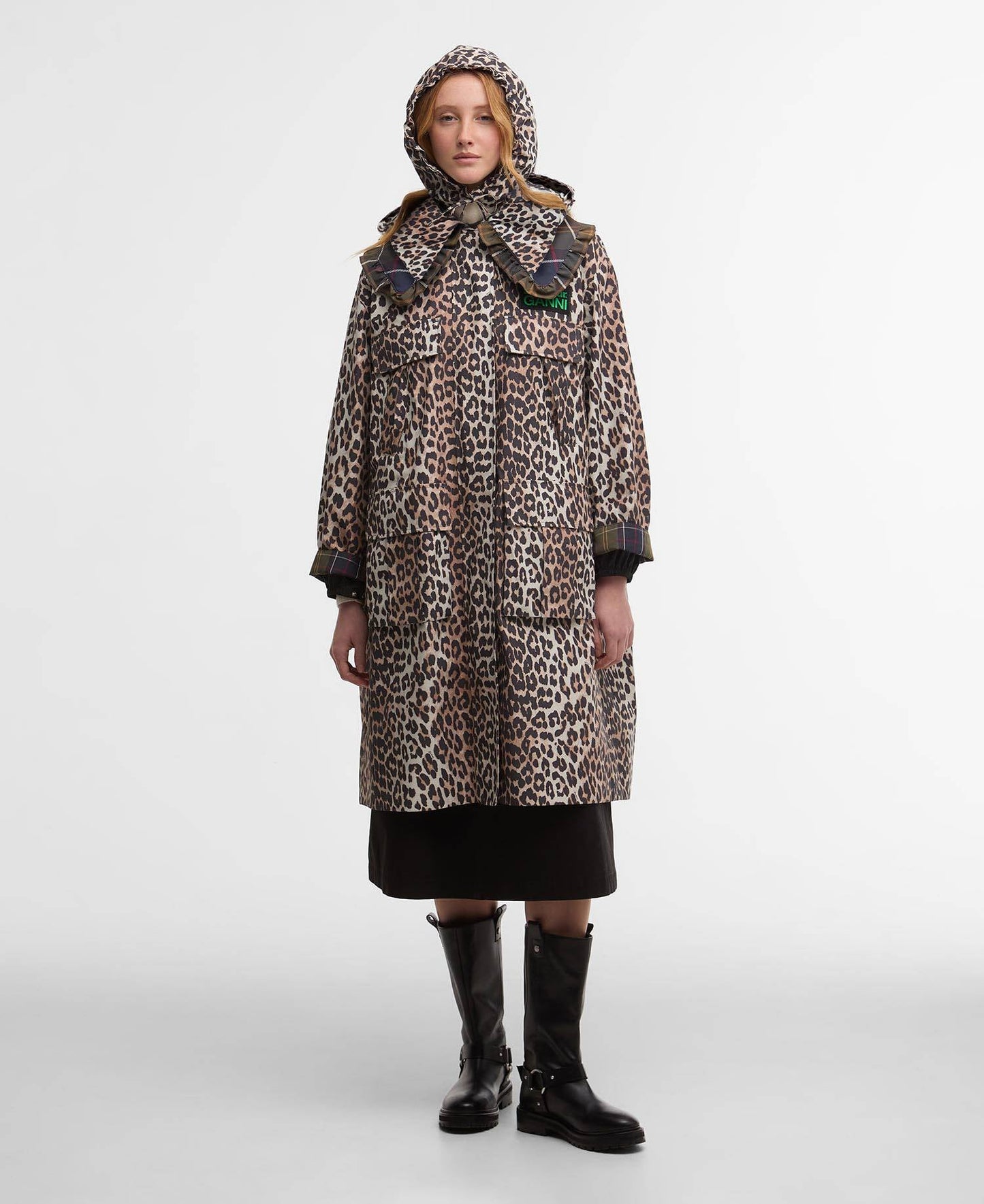 Barbour Barbour x GANNI Leopard Print Waterproof Parka Jacket