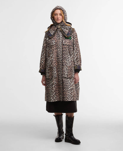 Barbour Barbour x GANNI Leopard Print Waterproof Parka Jacket