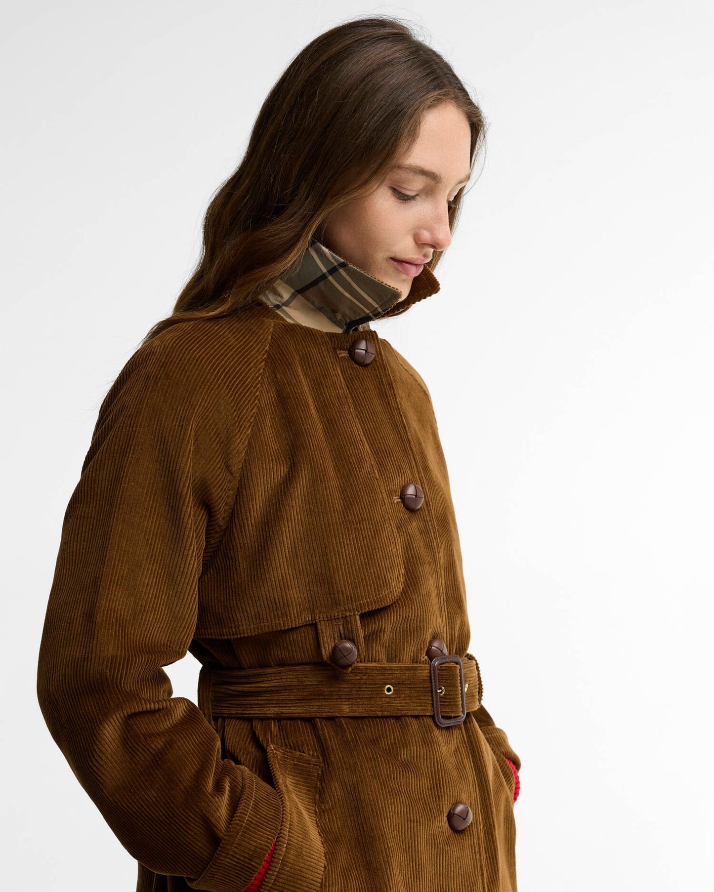Barbour Antonella Cord Trench Coat