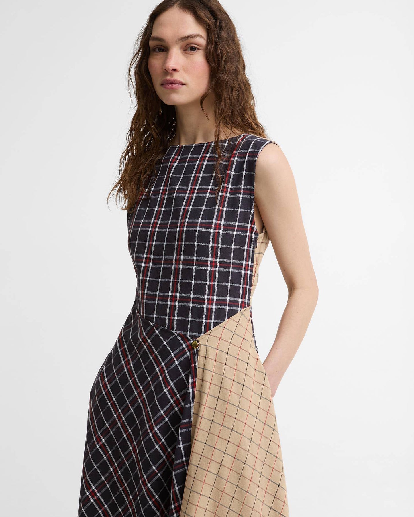 Barbour Dalbury Tartan Midi Dress