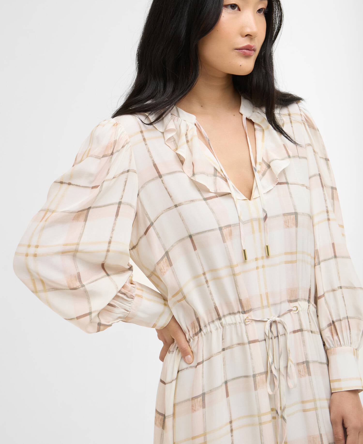 Barbour Asker Check Midi Dress