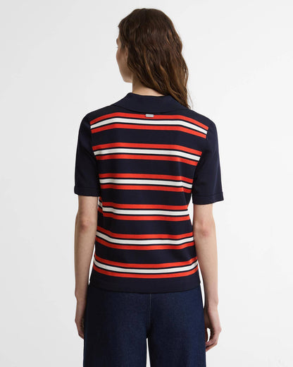 Barbour Launton Striped Knitted Polo Shirt