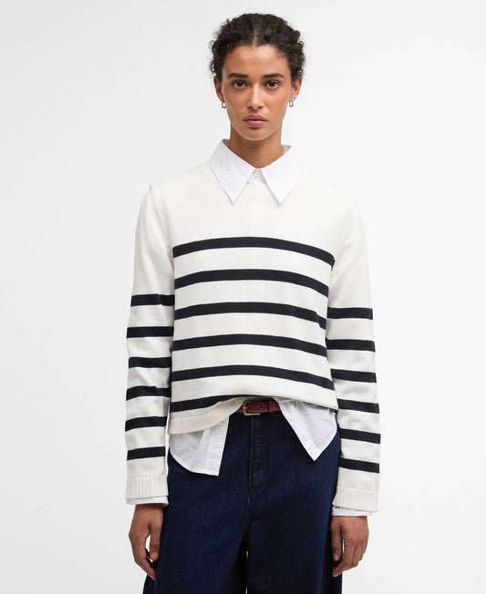Barbour Fern Striped Crew Neck Jumper