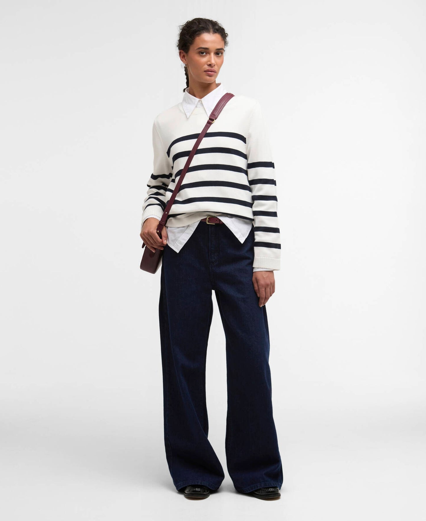 Barbour Fern Striped Crew Neck Jumper