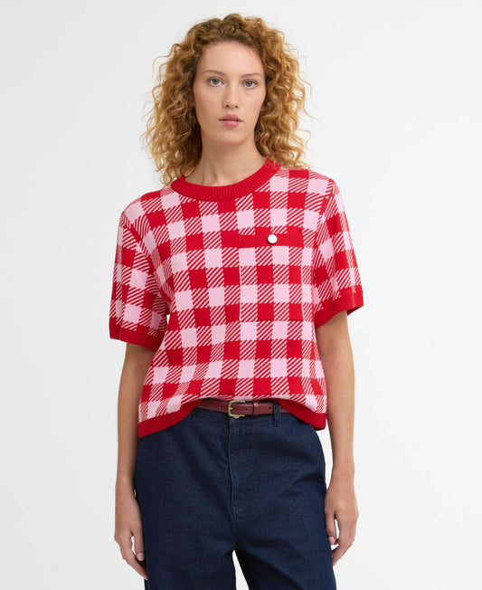 Barbour Esther Gingham Crew Neck Jumper