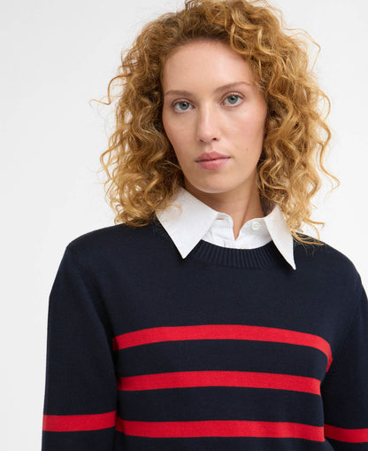 Barbour Fern Striped Crew Neck Jumper