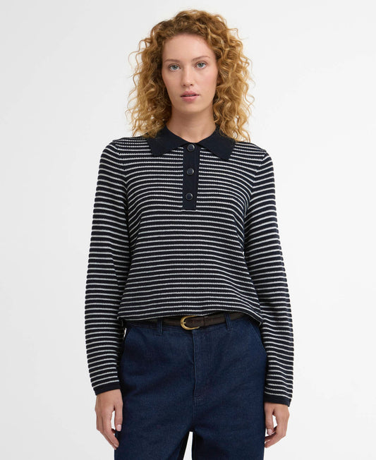 Barbour Inez Striped Collared Jumper