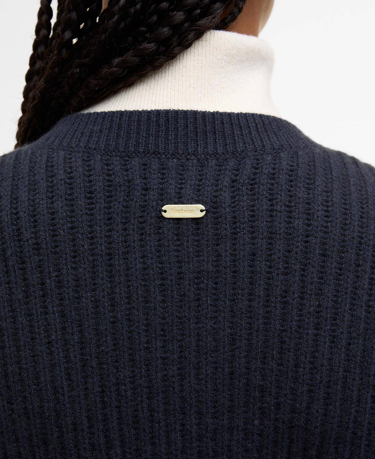 Barbour Elina Wool-Cashmere Cable-Knit Cardigan