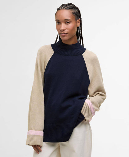 Barbour Wren Wool-Blend High-Neck Jumper